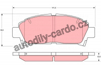 Sada brzdových destiček TRW GDB1145 - TOYOTA AVENSIS