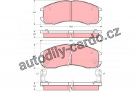 Sada brzdových destiček TRW GDB981 - MAZDA 626