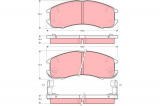Sada brzdových destiček TRW GDB981 - MAZDA 626
