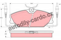 Sada brzdových destiček TRW GDB425 - RENAULT