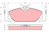 Sada brzdových destiček TRW GDB425 - RENAULT