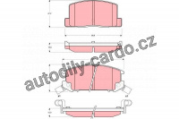 Sada brzdových destiček TRW GDB3058 - TOYOTA MR 2