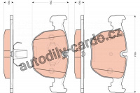 Sada brzdových destiček TRW GDB1702 - BMW X3 E83 , FORD Galaxy 06-