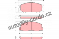 Sada brzdových destiček TRW GDB3130 - TOYOTA LITEAC