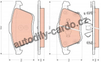 Sada brzdových destiček TRW GDB3400 - MAZDA 6