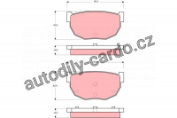 Sada brzdových destiček TRW GDB306 - NISSAN 300 ZX