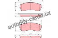 Sada brzdových destiček TRW GDB3068 - SUBARU GRUBO