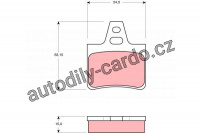 Sada brzdových destiček TRW GDB986 - CITROEN XM