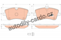 Sada brzdových destiček TRW GDB1413 - MERCEDES W203 C