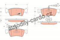Sada brzdových destiček TRW GDB1672 - VW TOUAREG