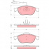 Sada brzdových destiček TRW GDB1444 - ALFA ROMEO 147
