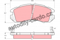 Sada brzdových destiček TRW GDB989 - SUBARU IMPREZA, LEGACY