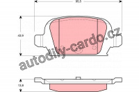 Sada brzdových destiček TRW GDB1412 - OPEL CORSA, TIGRA