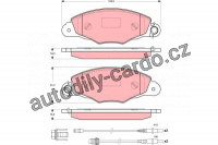 Sada brzdových destiček TRW GDB1410 - PEUGEOT
