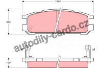 Sada brzdových destiček TRW GDB990 - SUBARU IMPREZA, LEGACY