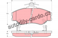 Sada brzdových destiček TRW GDB3089 - HYUNDAI H100