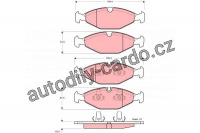 Sada brzdových destiček TRW GDB1400 - JAGUAR XJ