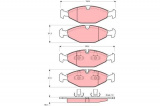 Sada brzdových destiček TRW GDB1400 - JAGUAR XJ