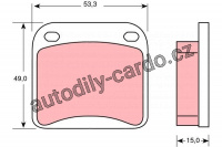 Sada brzdových destiček TRW GDB115 - HONDA
