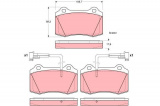Sada brzdových destiček TRW GDB1392 - ALFA ROMEO GTV, FIAT COUPE
