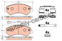 Sada brzdových destiček TRW GDB2072 - CITROEN JUMPER 06-