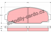 Sada brzdových destiček TRW GDB3090 - TOYOTA DYNA