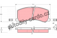 Sada brzdových destiček TRW GDB3091 - SUZUKI BALENO