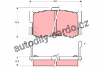 Sada brzdových destiček TRW GDB994 - HYUNDAI SONATA