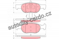 Sada brzdových destiček TRW GDB1382 - FIAT PUNTO