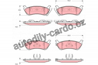 Sada brzdových destiček TRW GDB1379 - MERCEDES W163 ML