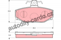 Sada brzdových destiček TRW GDB1377 - VOLVO S90, V90