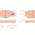 Sada brzdových destiček TRW GDB459 - VW GOLF I, II