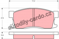 Sada brzdových destiček TRW GDB3094 - HONDA CIVIC I