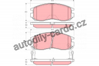 Sada brzdových destiček TRW GDB3133 - MITSUBISHI SPACE