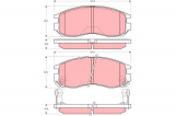 Sada brzdových destiček TRW GDB3133 - MITSUBISHI SPACE