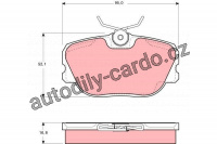 Sada brzdových destiček TRW GDB460 - SAAB 900
