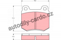 Sada brzdových destiček TRW GDB136 - AUDI, FORD