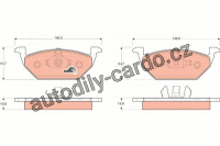 Sada brzdových destiček TRW GDB1357 - AUDI, ŠKODA, VW GOLF IV