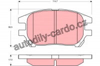 Sada brzdových destiček TRW GDB3379 - LEXUS RX300