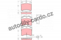 Sada brzdových destiček TRW GDB1368 - VW TRANSPORTER T4