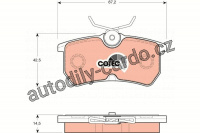 Sada brzdových destiček TRW GDB1354 - FORD FOCUS