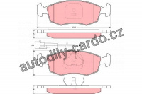 Sada brzdových destiček TRW GDB1341 - FIAT PALIO,SIENA