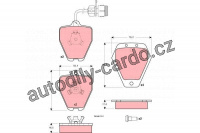 Sada brzdových destiček TRW GDB1329 - AUDI A6, S6