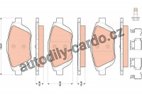 Sada brzdových destiček TRW GDB1819 - CITROEN C3 PICASSO 09-