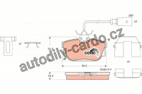 Sada brzdových destiček TRW GDB1326 - VW TRANSPORTER T4