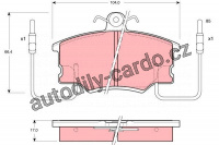 Sada brzdových destiček TRW GDB464 - FIAT CROMA