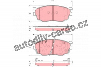 Sada brzdových destiček TRW GDB3253 - MAZDA 626