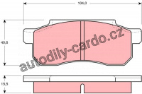 Sada brzdových destiček TRW GDB361 - HONDA JAZZ 83-86