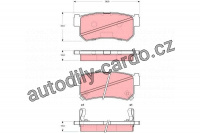 Sada brzdových destiček TRW GDB3382 - SSANGYONG ,DAEWOO MUSSO