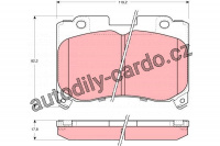 Sada brzdových destiček TRW GDB3106 - TOYOTA CELICA, SUPRA